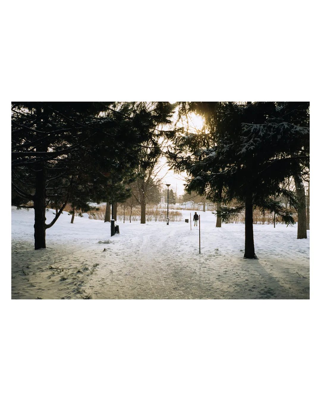 snowy lake.